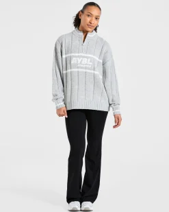 Athletics Oversized Knitted 1/4 Zip