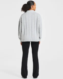 Athletics Oversized Knitted 1/4 Zip