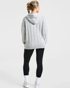 Athletics Oversized Knitted Hoodie