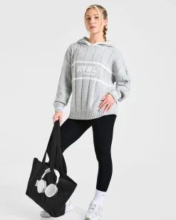 Athletics Oversized Knitted Hoodie