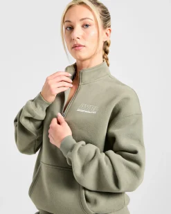 Athletics Track Oversized 1/4 Zip Pullover