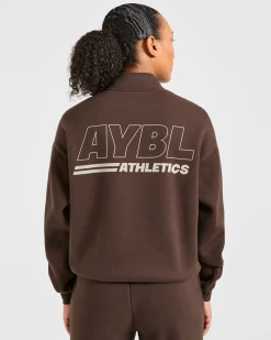 Athletics Track Oversized 1/4 Zip Pullover