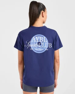 AYBL Sports Club Script Oversized T Shirt