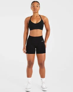Essential V Neck Strappy Sports Bra