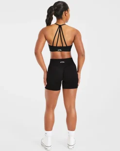 Essential V Neck Strappy Sports Bra