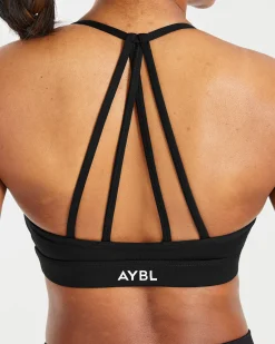 Essential V Neck Strappy Sports Bra