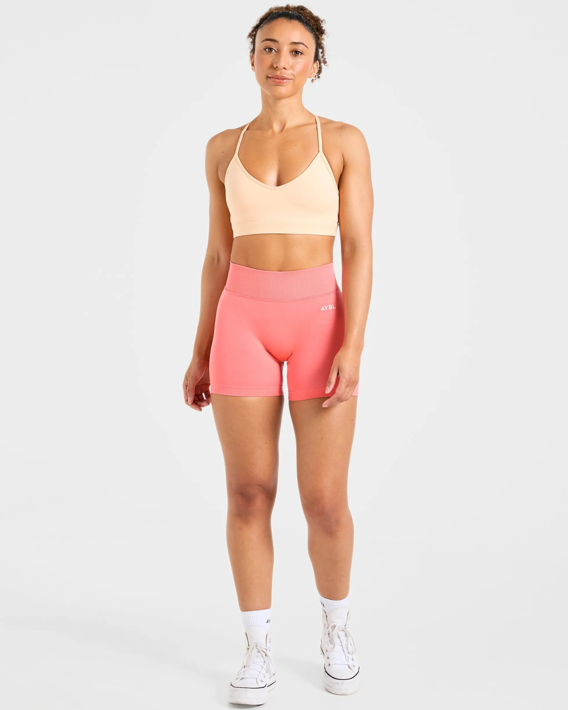 Essential V Neck Strappy Sports Bra