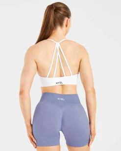 Essential V Neck Strappy Sports Bra