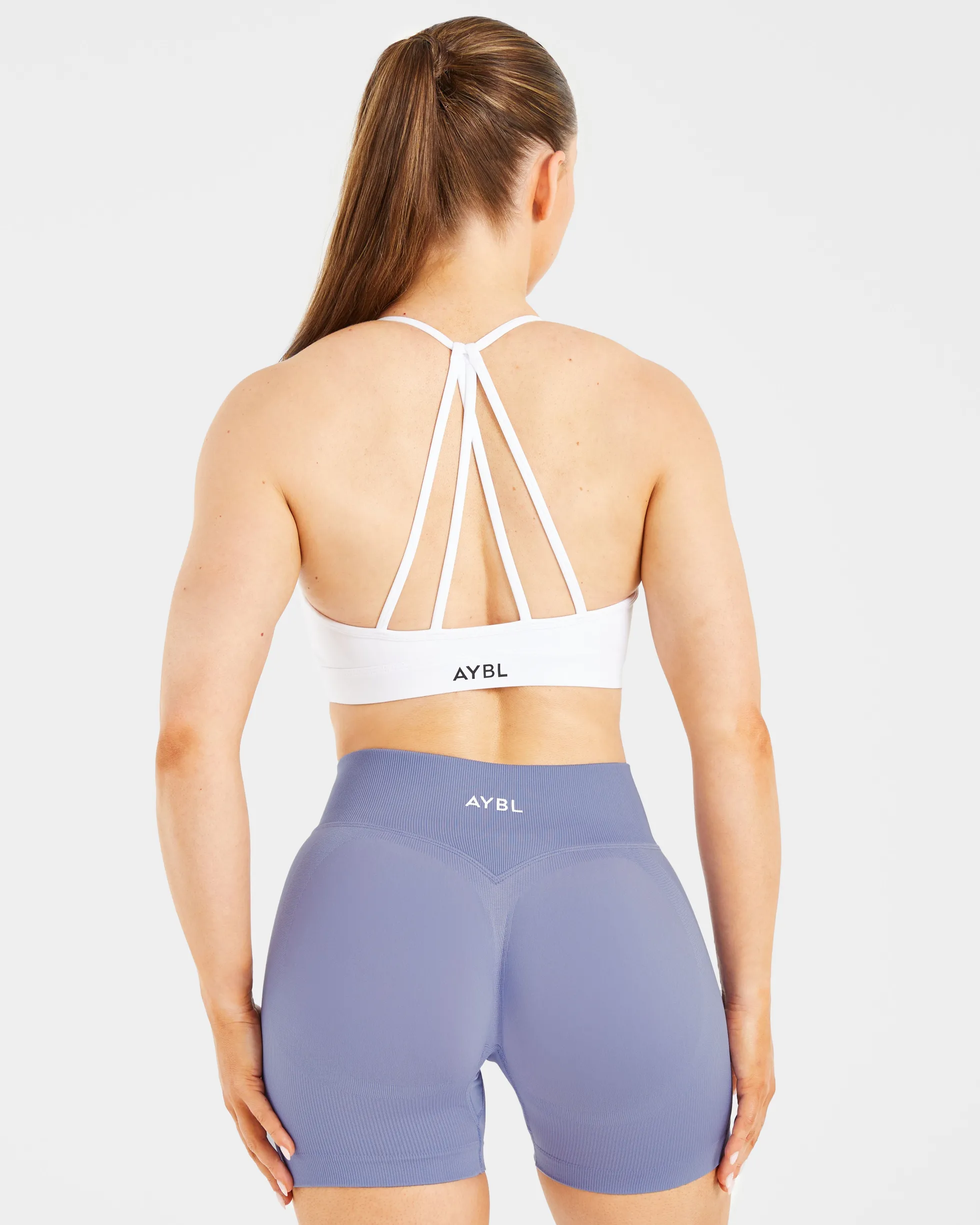 Essential V Neck Strappy Sports Bra