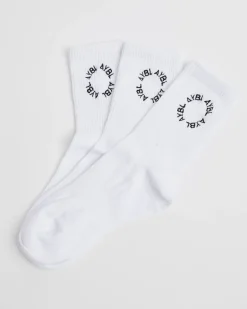 Everyday Embroidered Crew Socks (3 Pack)