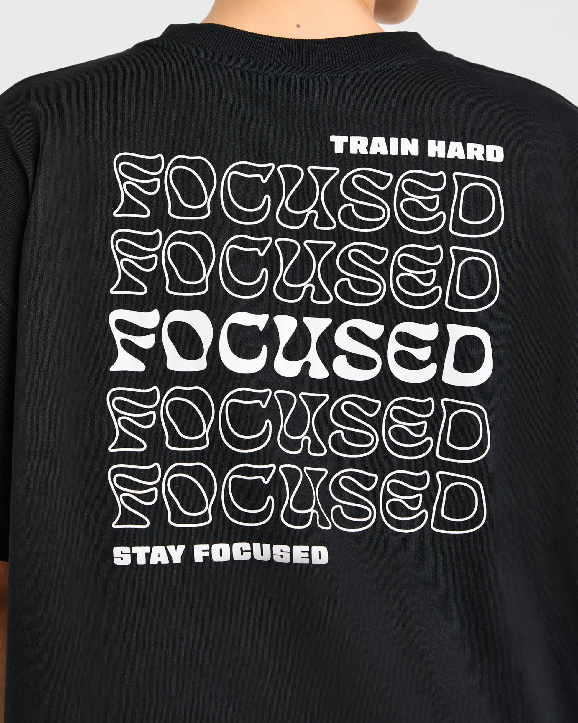 Focused Wavy Oversized T Shirt