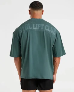 Lift Club Distressed Oversized T Shirt