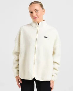 Oversized Zip Up Fleece Jacket