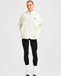 Oversized Zip Up Fleece Jacket
