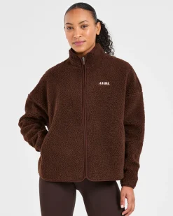 Oversized Zip Up Fleece Jacket