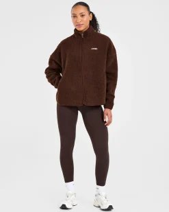 Oversized Zip Up Fleece Jacket