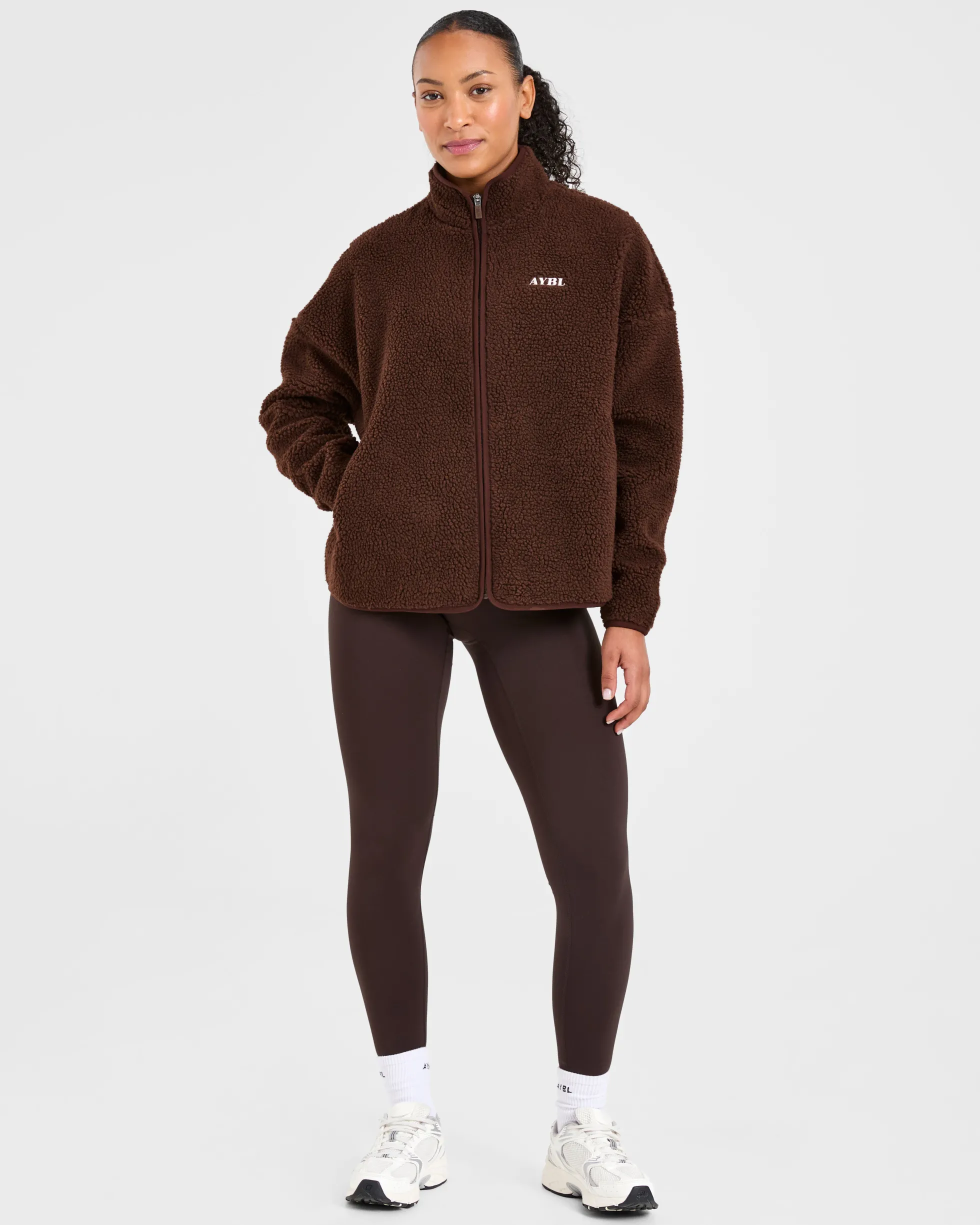 Oversized Zip Up Fleece Jacket