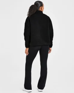 Oversized Zip Up Fleece Jacket