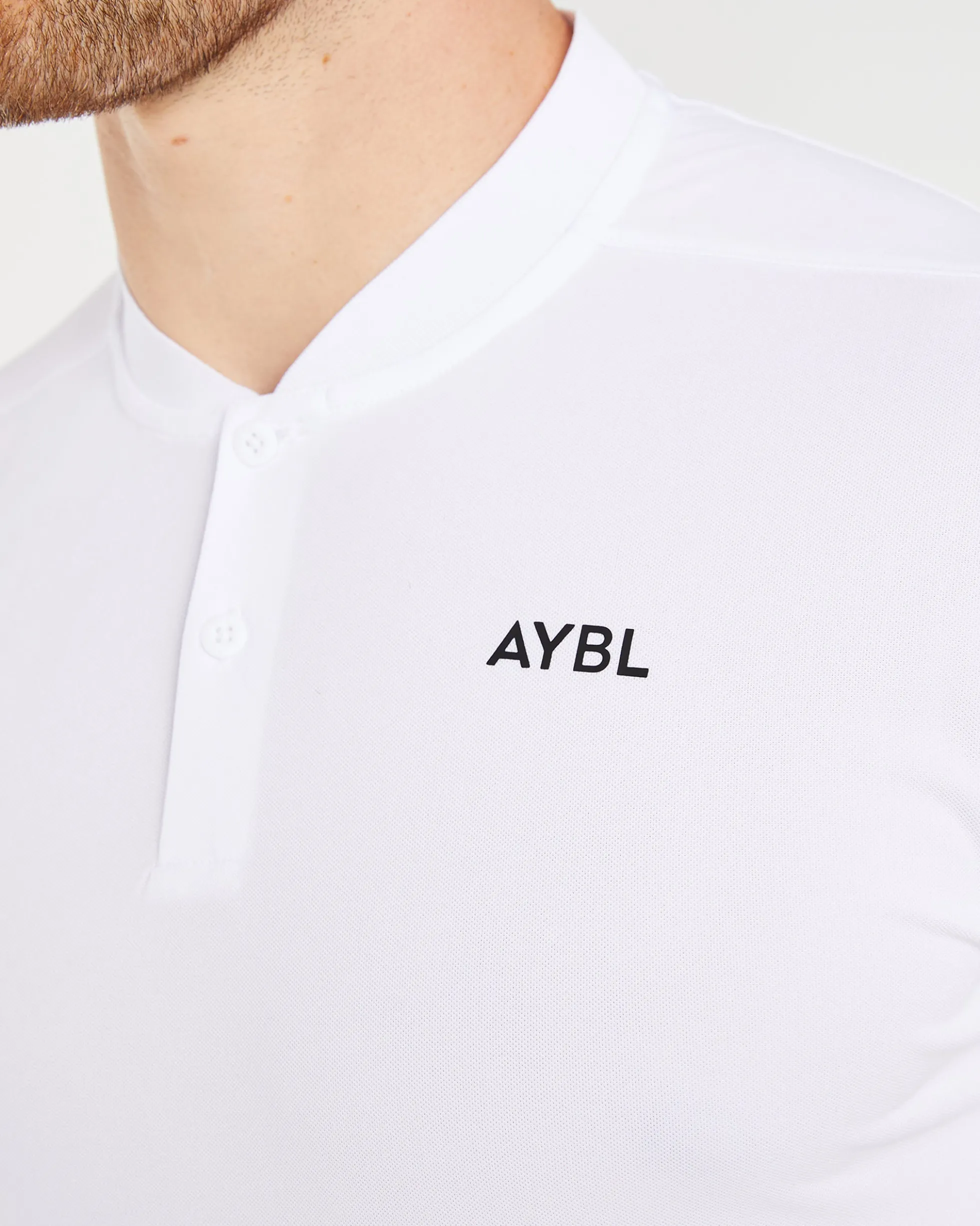 Performance Collarless Polo Shirt