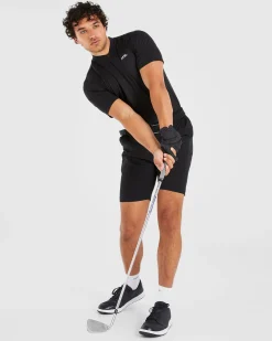 Performance Collarless Polo Shirt