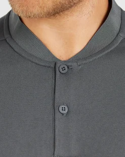 Performance Collarless Polo Shirt