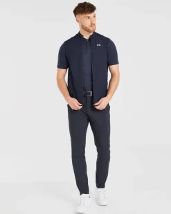 Performance Collarless Polo Shirt