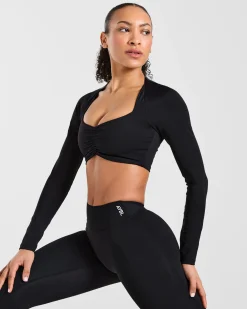 Physique Long Sleeve Crop Top