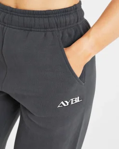Retro Embroidered Oversized Joggers