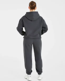 Retro Embroidered Oversized Hoodie