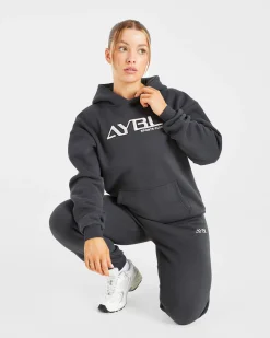 Retro Embroidered Oversized Hoodie