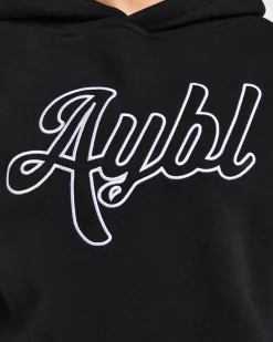 Script Embroidered Oversized Hoodie