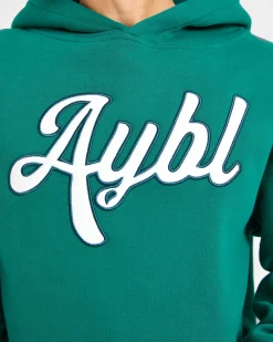 Script Embroidered Oversized Hoodie