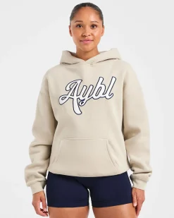 Script Embroidered Oversized Hoodie