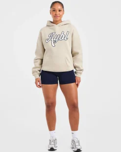 Script Embroidered Oversized Hoodie
