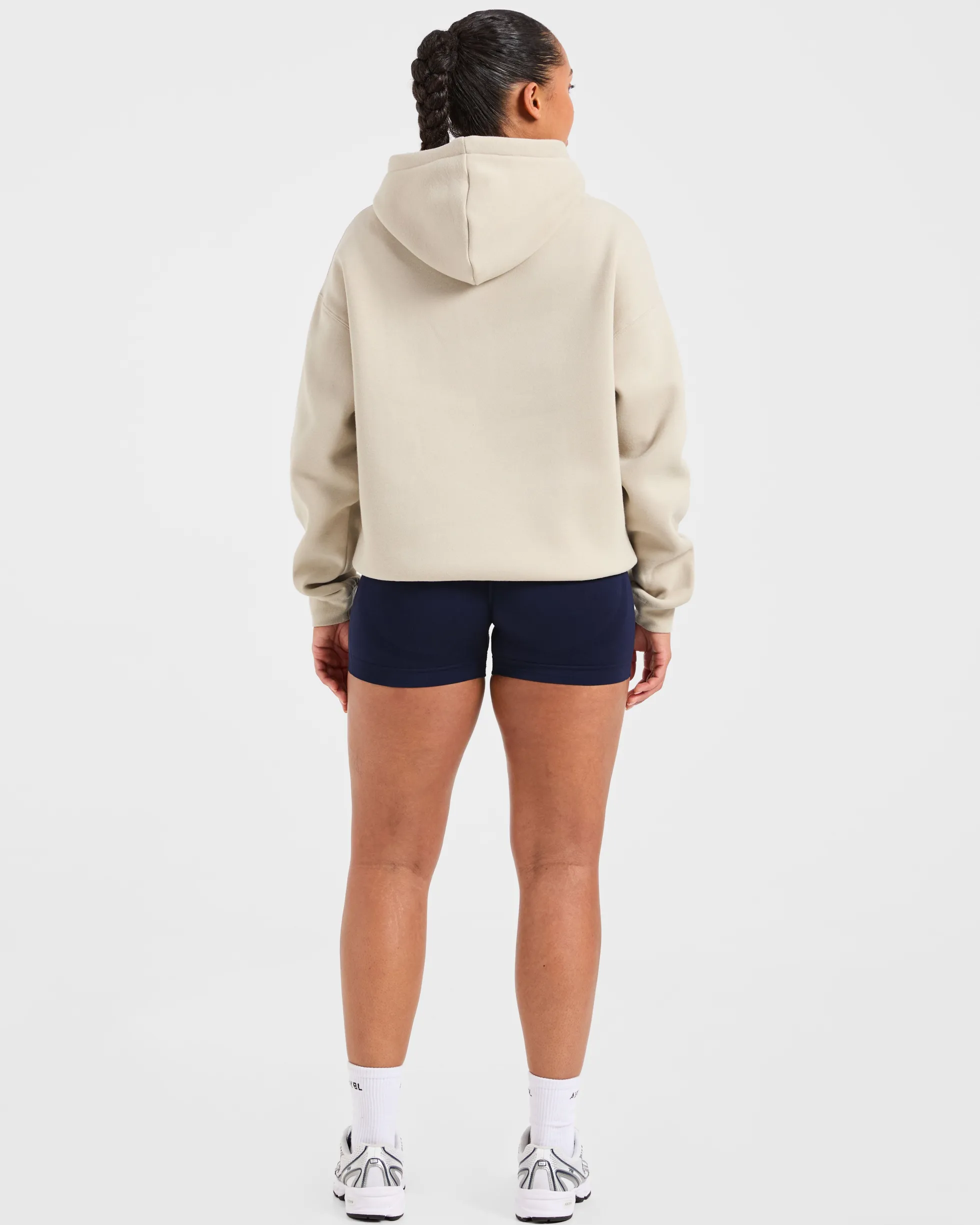 Script Embroidered Oversized Hoodie