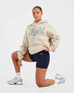 Script Embroidered Oversized Hoodie