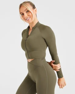 Sculpt Wrap Zip Up Jacket