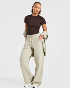 Soft Oversized Knitted Straight Leg Joggers