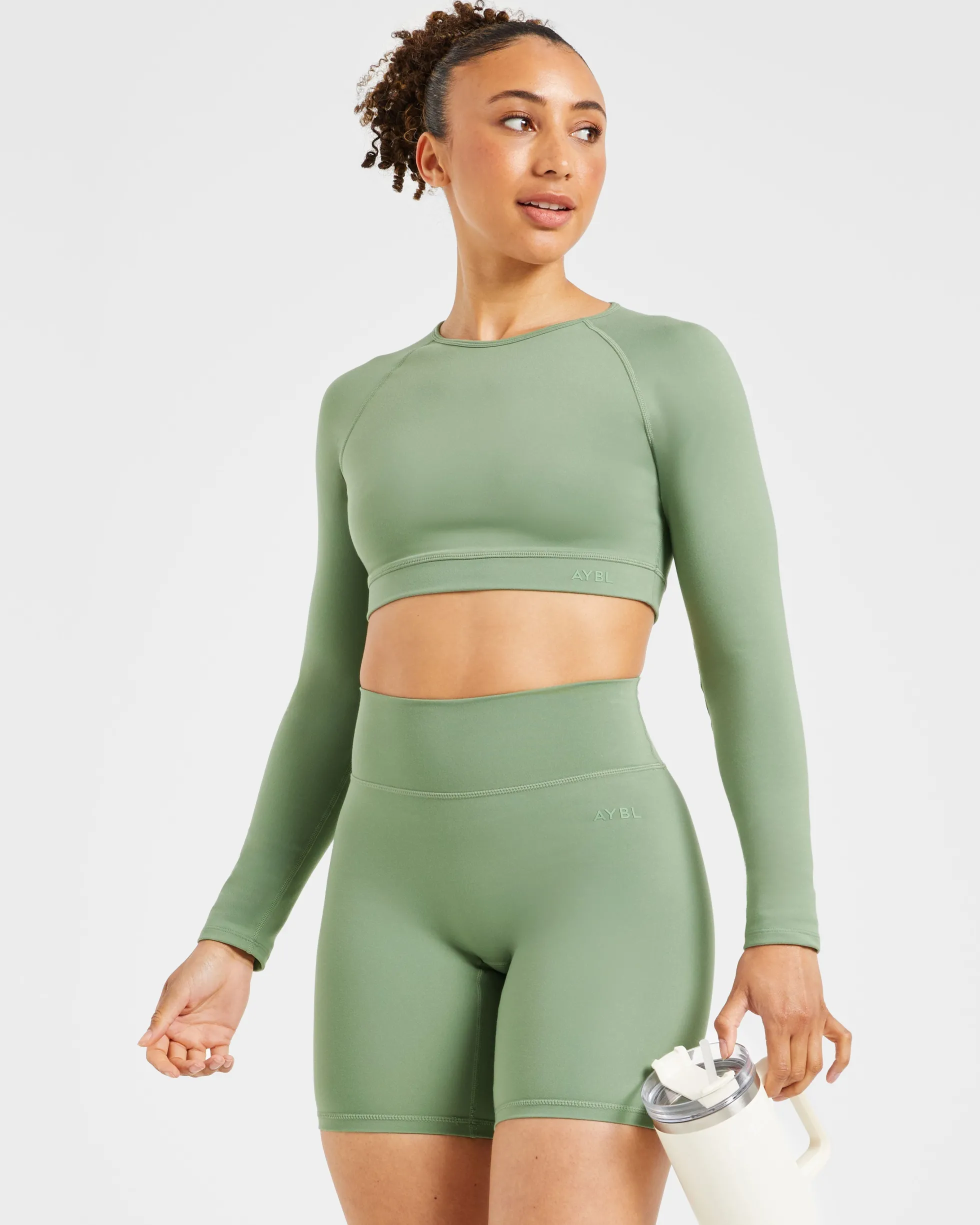Staple Long Sleeve Crop Top