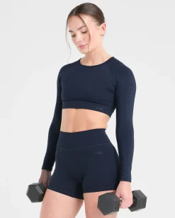 Staple Long Sleeve Crop Top