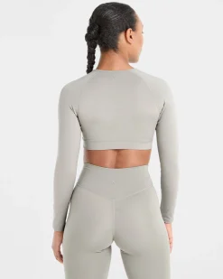Staple Long Sleeve Crop Top