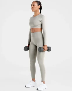 Staple Long Sleeve Crop Top