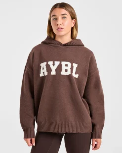 Varsity Oversized Knitted Hoodie
