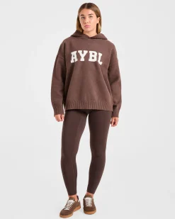 Varsity Oversized Knitted Hoodie