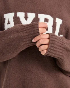 Varsity Oversized Knitted Hoodie