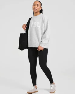 Varsity Oversized Knitted Sweater