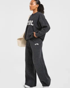 Varsity Oversized Knitted Joggers
